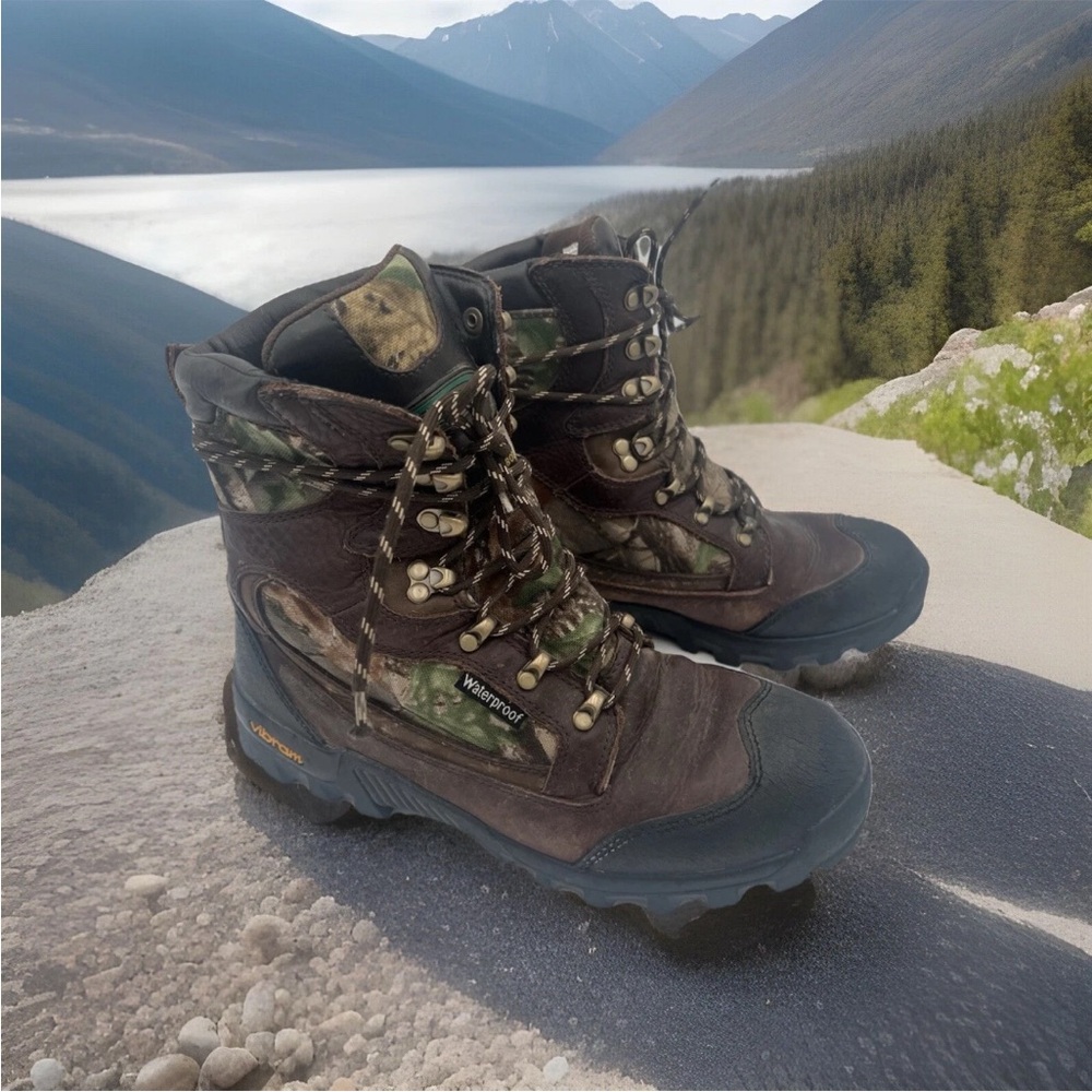 Silvis Work Boots Men's Camo Leather Waterproof Insulation Vibram 1153-2 US 10